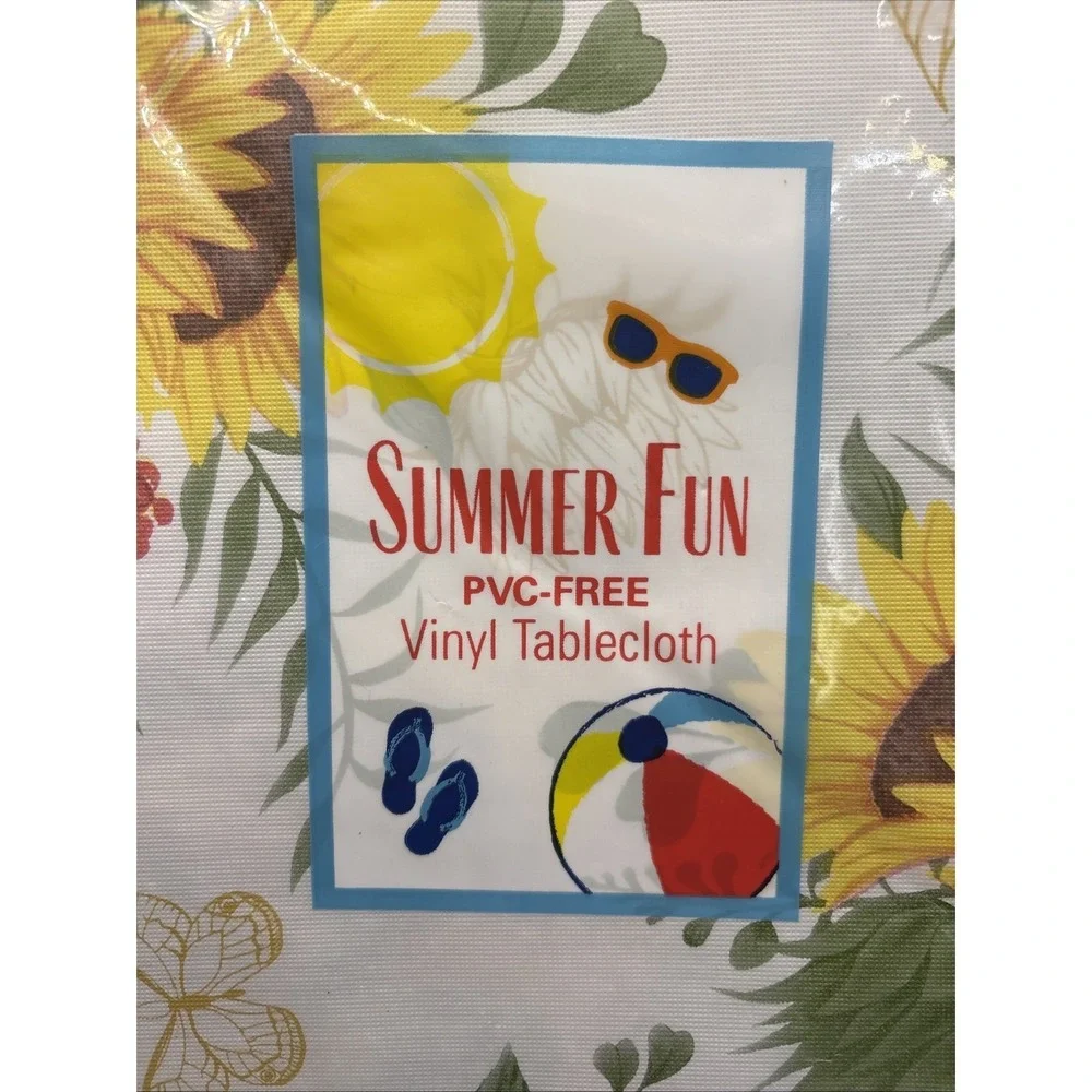 Summer Fun Vinyl‎ Tablecloth 60
